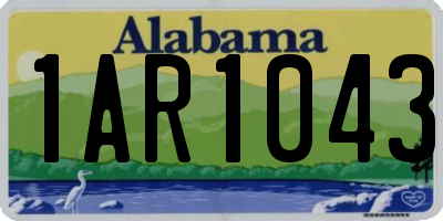 AL license plate 1AR1043
