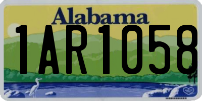 AL license plate 1AR1058