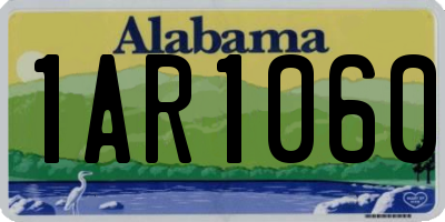 AL license plate 1AR1060