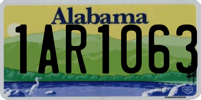AL license plate 1AR1063