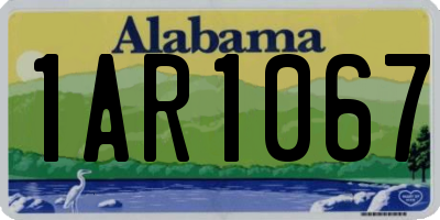 AL license plate 1AR1067