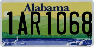 AL license plate 1AR1068