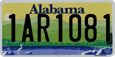 AL license plate 1AR1081