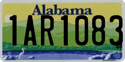 AL license plate 1AR1083