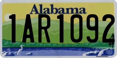 AL license plate 1AR1092