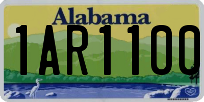 AL license plate 1AR1100