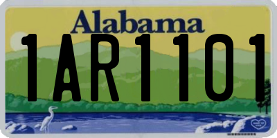 AL license plate 1AR1101