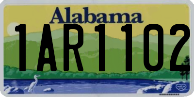 AL license plate 1AR1102
