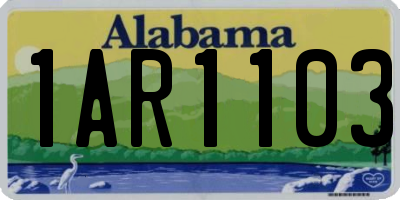 AL license plate 1AR1103