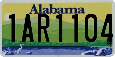 AL license plate 1AR1104