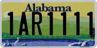 AL license plate 1AR1111