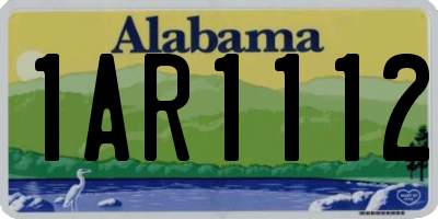 AL license plate 1AR1112