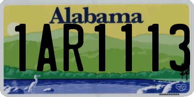 AL license plate 1AR1113