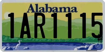 AL license plate 1AR1115