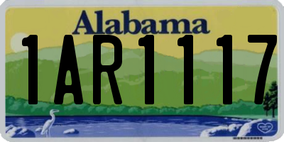AL license plate 1AR1117