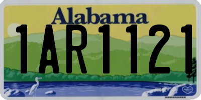 AL license plate 1AR1121