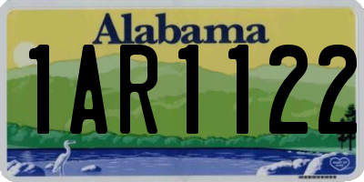 AL license plate 1AR1122