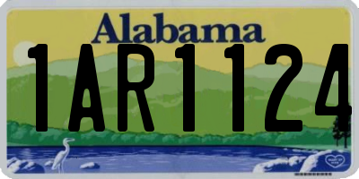 AL license plate 1AR1124