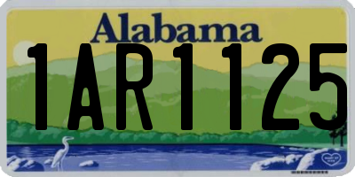 AL license plate 1AR1125