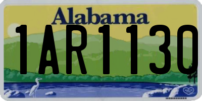 AL license plate 1AR1130