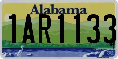 AL license plate 1AR1133