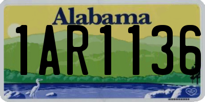 AL license plate 1AR1136