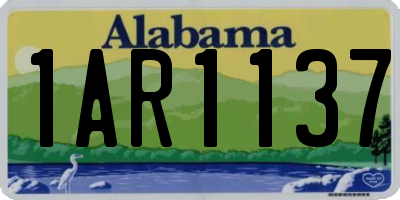 AL license plate 1AR1137