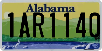 AL license plate 1AR1140