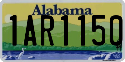 AL license plate 1AR1150