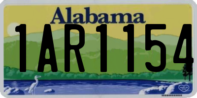 AL license plate 1AR1154