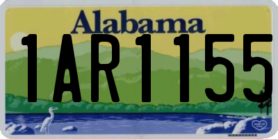 AL license plate 1AR1155