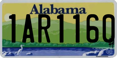 AL license plate 1AR1160
