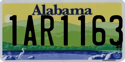 AL license plate 1AR1163