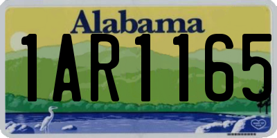 AL license plate 1AR1165
