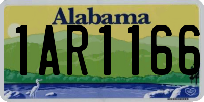 AL license plate 1AR1166