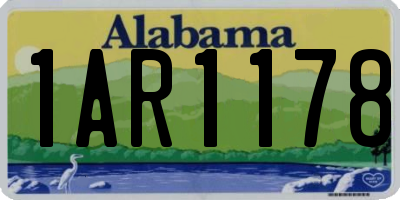 AL license plate 1AR1178