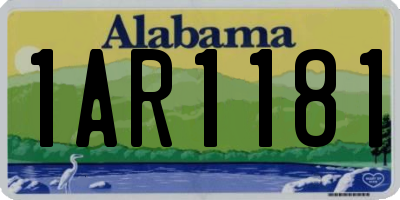 AL license plate 1AR1181