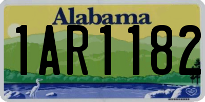 AL license plate 1AR1182