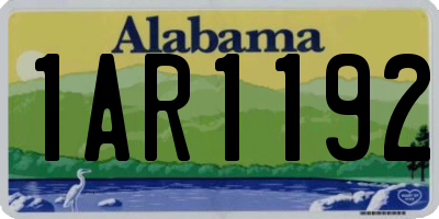 AL license plate 1AR1192
