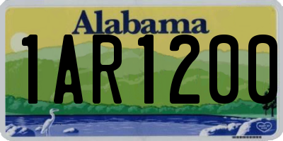AL license plate 1AR1200
