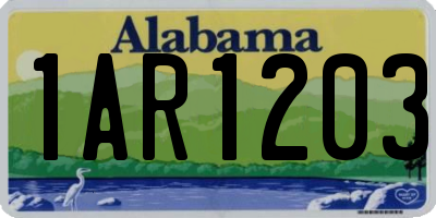 AL license plate 1AR1203