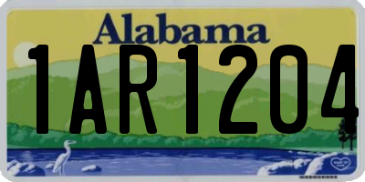 AL license plate 1AR1204