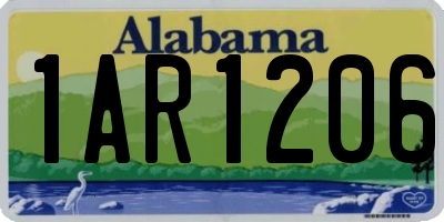 AL license plate 1AR1206