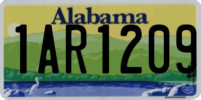 AL license plate 1AR1209