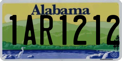 AL license plate 1AR1212