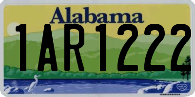 AL license plate 1AR1222
