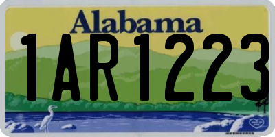 AL license plate 1AR1223