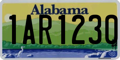 AL license plate 1AR1230