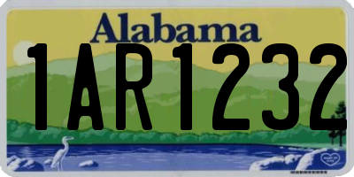 AL license plate 1AR1232