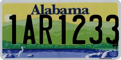 AL license plate 1AR1233